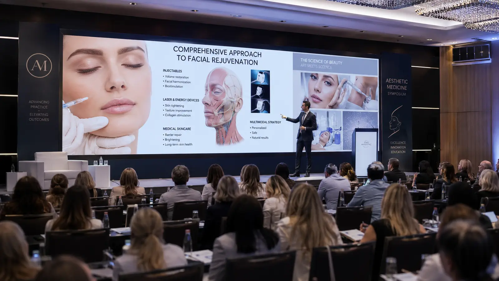 The main hall of an aesthetic medicine symposium